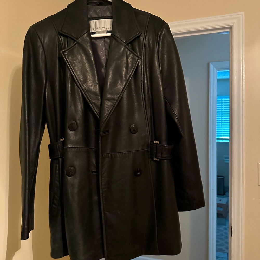 Nine West leather car jacket. Very good condition.